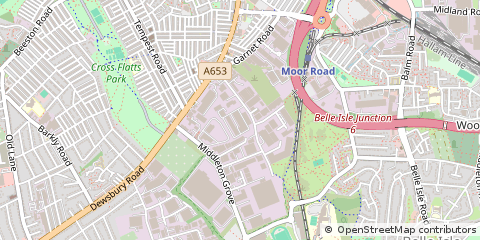 Map of Leeds, West Yorkshire