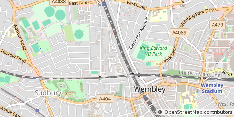Map of Wembley, Middlesex