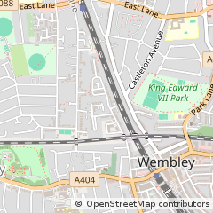 Map of Wembley, Middlesex