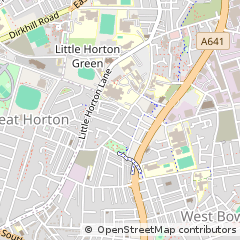 Map of Bradford, West Yorkshire