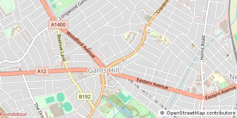 Map of Ilford, Essex