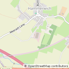 Map of Hammerwich, Staffs