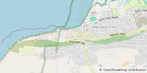 Map of Bideford, Devon