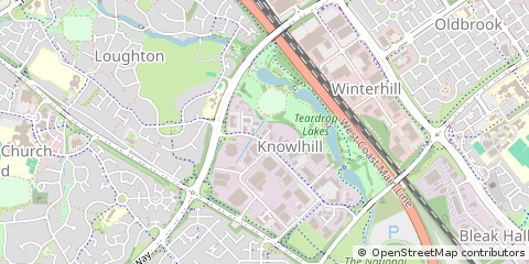 Map of Milton Keynes, Buckinghamshire