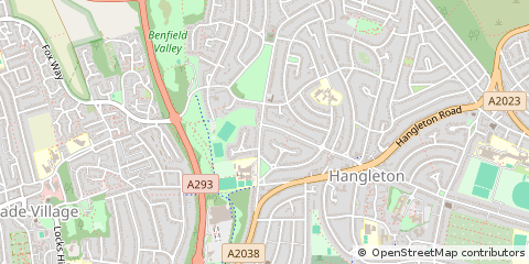 Map of Hove, West Yorkshire