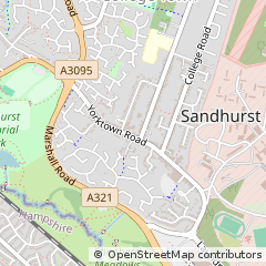 Map of Sandhurst, Berkshire