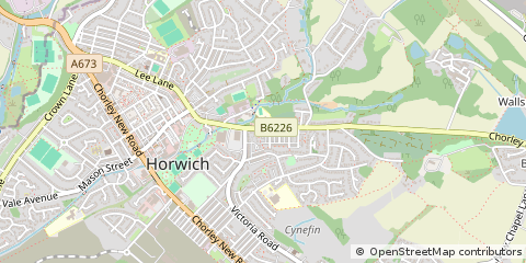 Map of Bolton, Lancashire