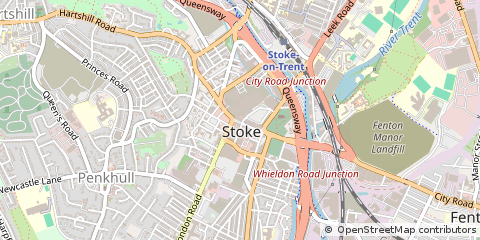 Map of Stoke on Trent