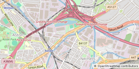 Map of Birmingham, West Midlands