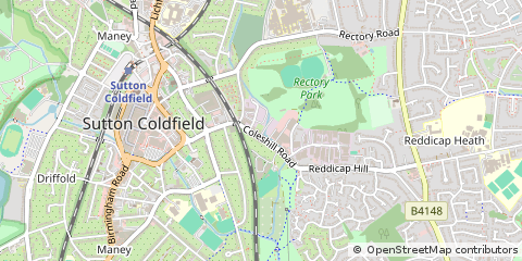 Map of Birmingham, West Midlands