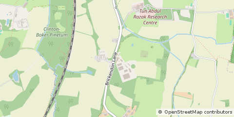 Map of Brickendon, Hertfordshire