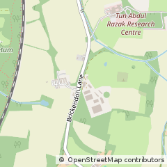Map of Brickendon, Hertfordshire