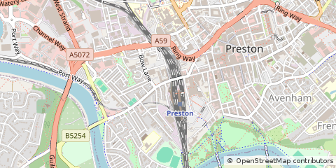Map of Preston, Lancashire