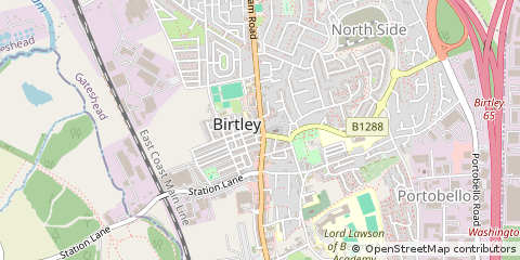 Map of Birtley, County Durham