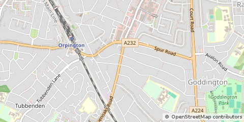 Map of Orpington
