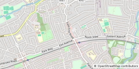 Map of Eastcote, Middlesex