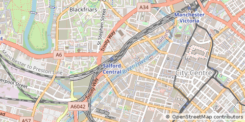 Map of Salford, Lancashire