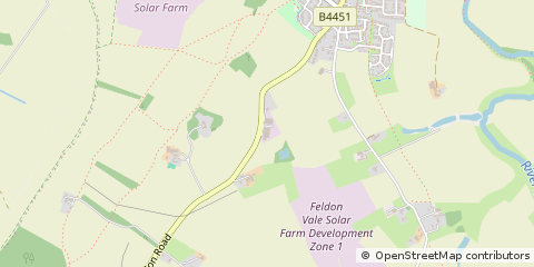 Map of Southam, Warwickshire
