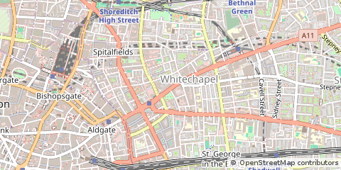 Map of 75 Whitechapel Road, London