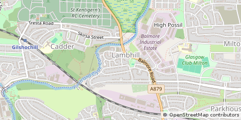 Map of Glasgow, Lanarkshire