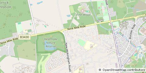 Map of Crowthorne, Berks