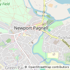 Map of Newport Pagnell, Buckinghamshire