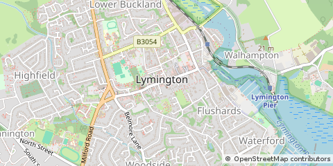 Map of Lymington, Hampshire