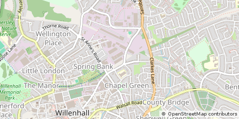 Map of Willenhall, West Midlands