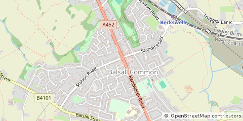 Map of Balsall Common, West Midlands
