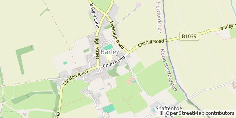 Map of Barley, Hertfordshire