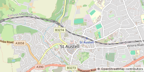 Map of ST Austell, Cornwall