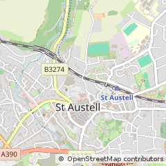 Map of ST Austell, Cornwall