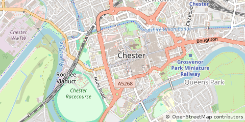 Map of Chester, Cheshire