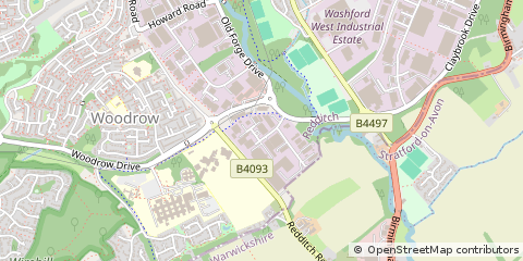 Map of Redditch, Worcestershire