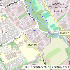 Map of Redditch, Worcestershire