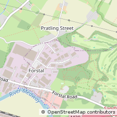 Map of Aylesford, Kent
