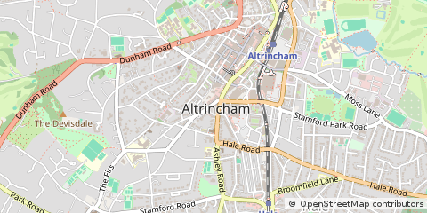 Map of Altrincham, Cheshire