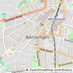 Map of Altrincham, Cheshire