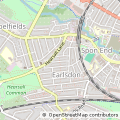 Map of Coventry, West Midlands