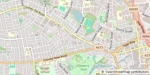 Map of Bolton, Greater Manchester