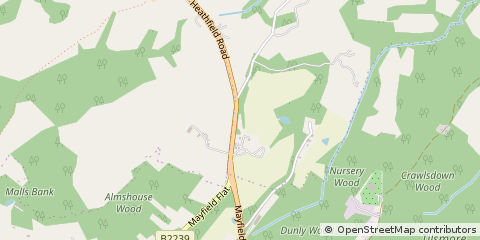 Map of Heathfield, East Sussex