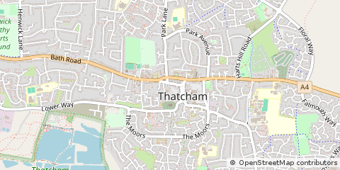 Map of Thatcham, Berkshire