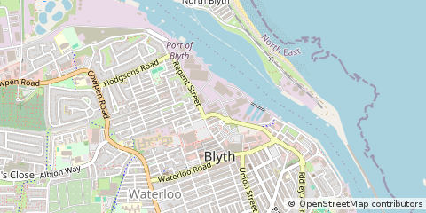 Map of Blyth, Northumberland