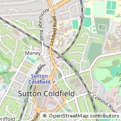 Map of Sutton Coldfield, West Midlands