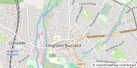 Map of Leighton Buzzard, Beds