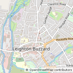 Map of Leighton Buzzard, Beds