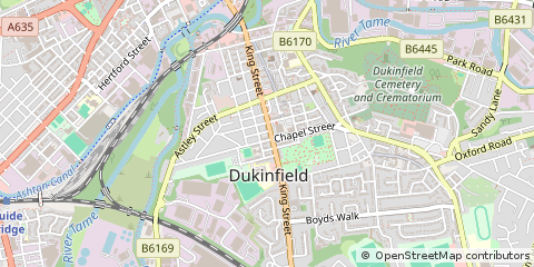 Map of Dukinfield, Cheshire
