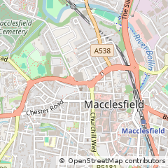 Map of Macclesfield, Cheshire