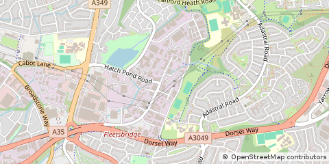 Map of Poole, Dorset