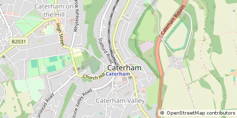 Map of Caterham, Surrey